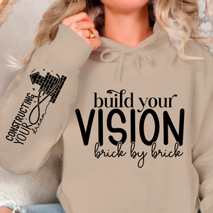 Hoodie Unisex Build Your Vision Brick by Brick