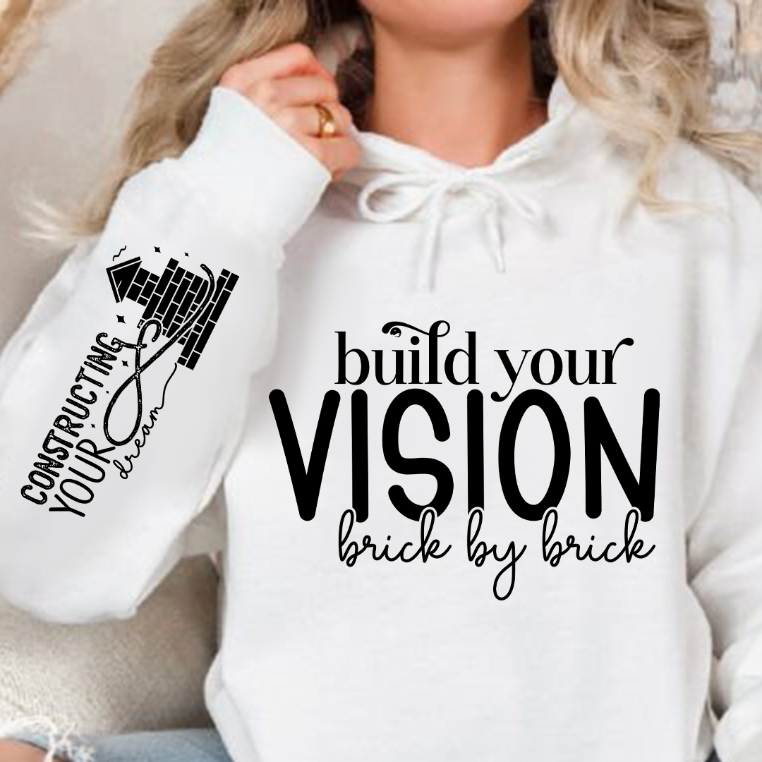 Hoodie Unisex Build Your Vision Brick by Brick