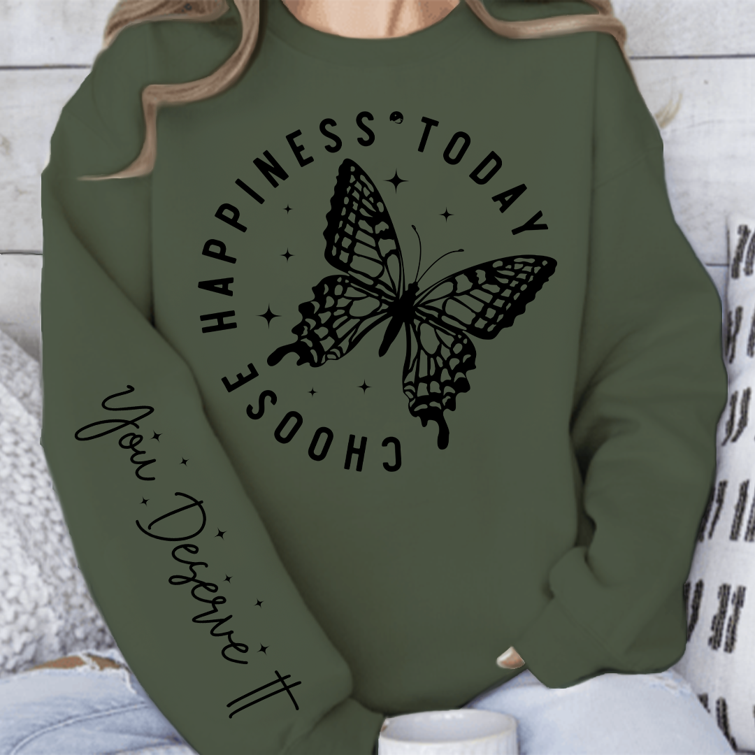 Sweatshirt Unisex Choose Happiness Today