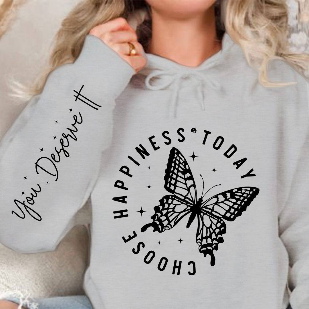 Hoodie Unisex Choose Happiness Today