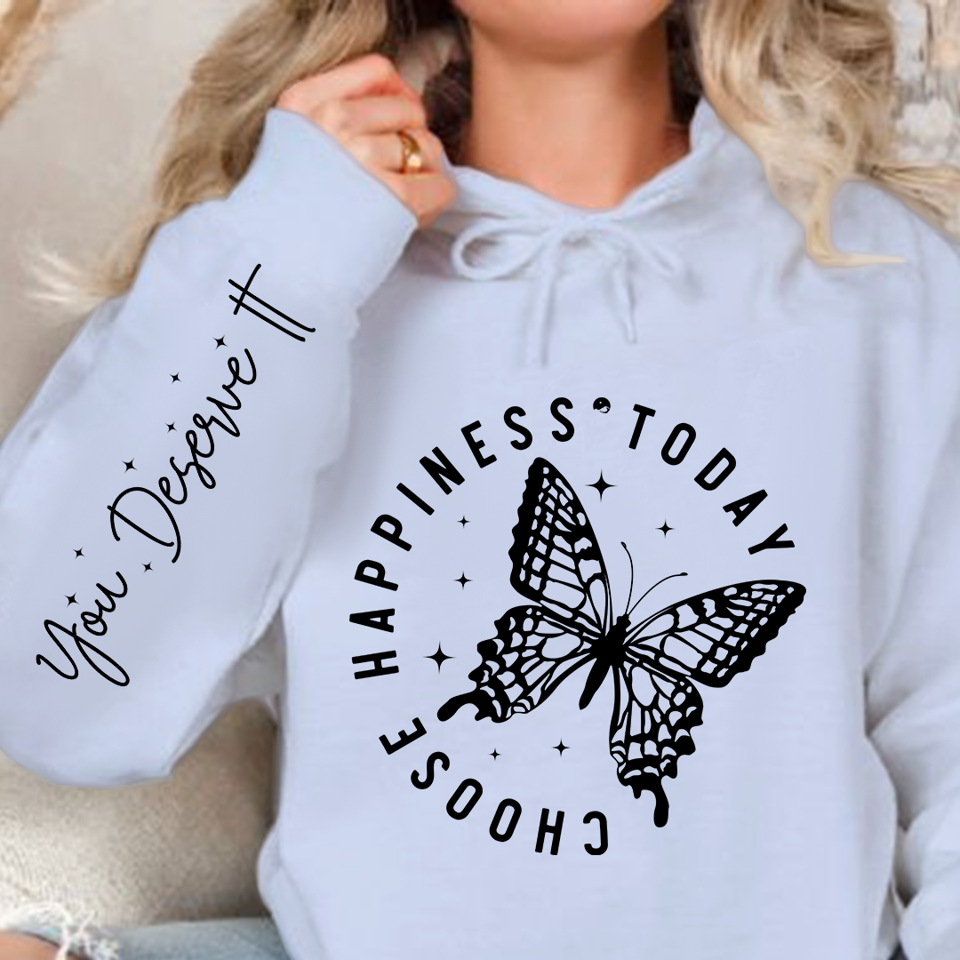 Hoodie Unisex Choose Happiness Today