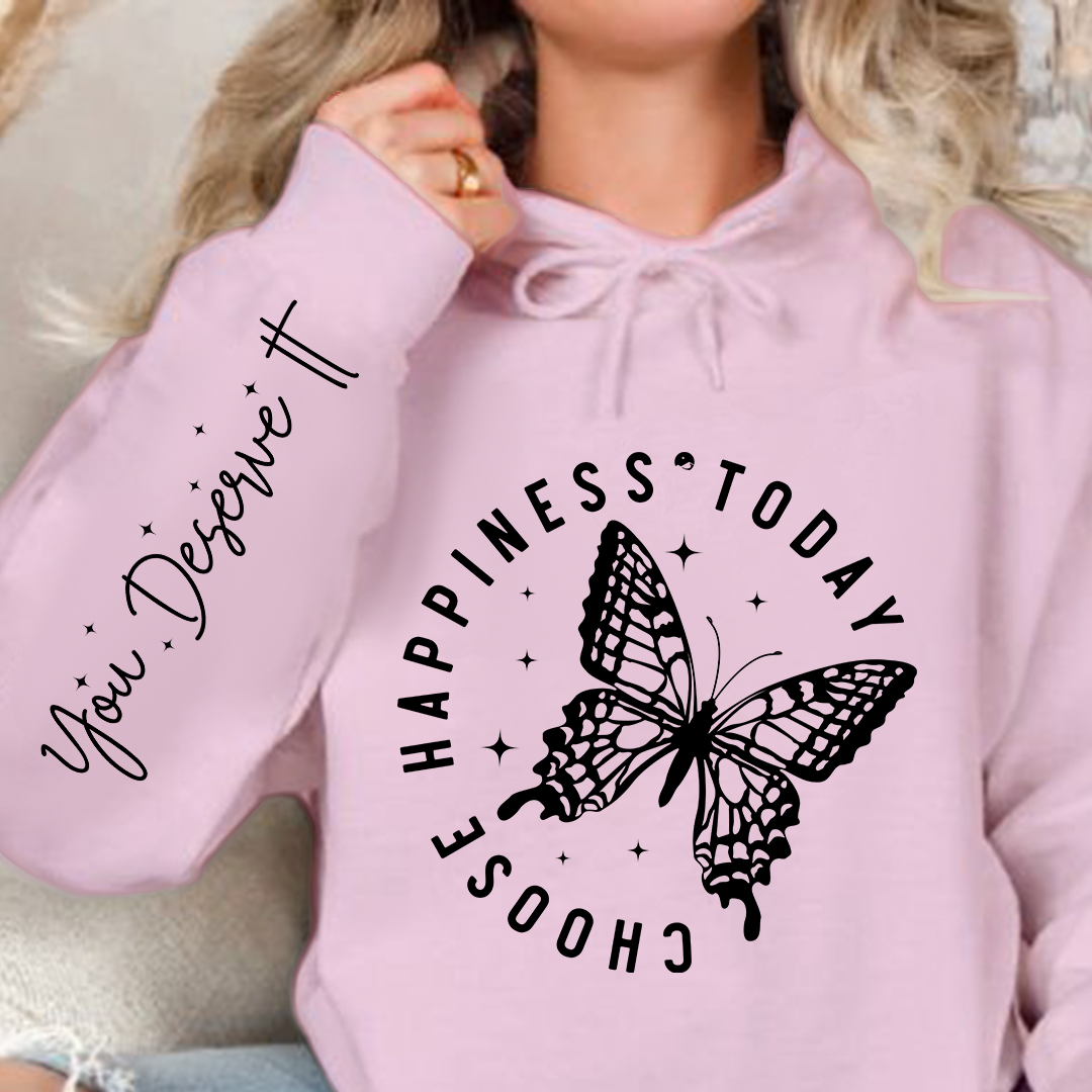 Hoodie Unisex Choose Happiness Today