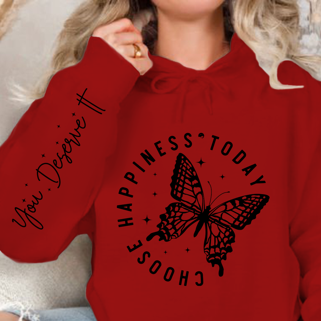 Hoodie Unisex Choose Happiness Today