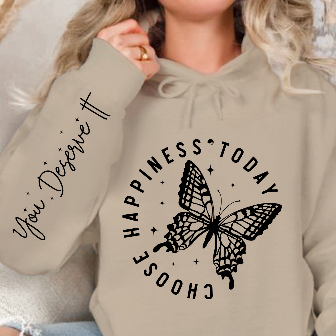 Hoodie Unisex Choose Happiness Today