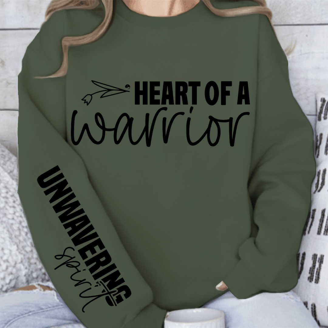 Sweatshirt Unisex Heart of a warrior