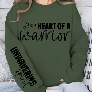 Sweatshirt Unisex Heart of a warrior