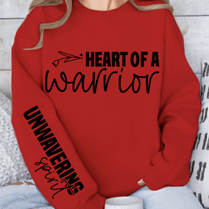 Sweatshirt Unisex Heart of a warrior
