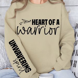 Sweatshirt Unisex Heart of a warrior