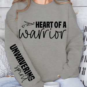 Sweatshirt Unisex Heart of a warrior