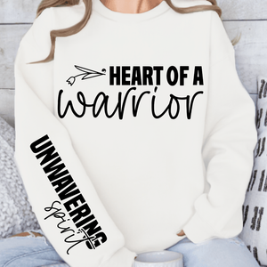 Sweatshirt Unisex Heart of a warrior