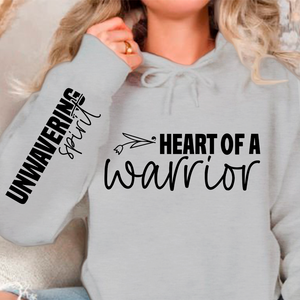 Hoodie Unisex Heart of a warrior