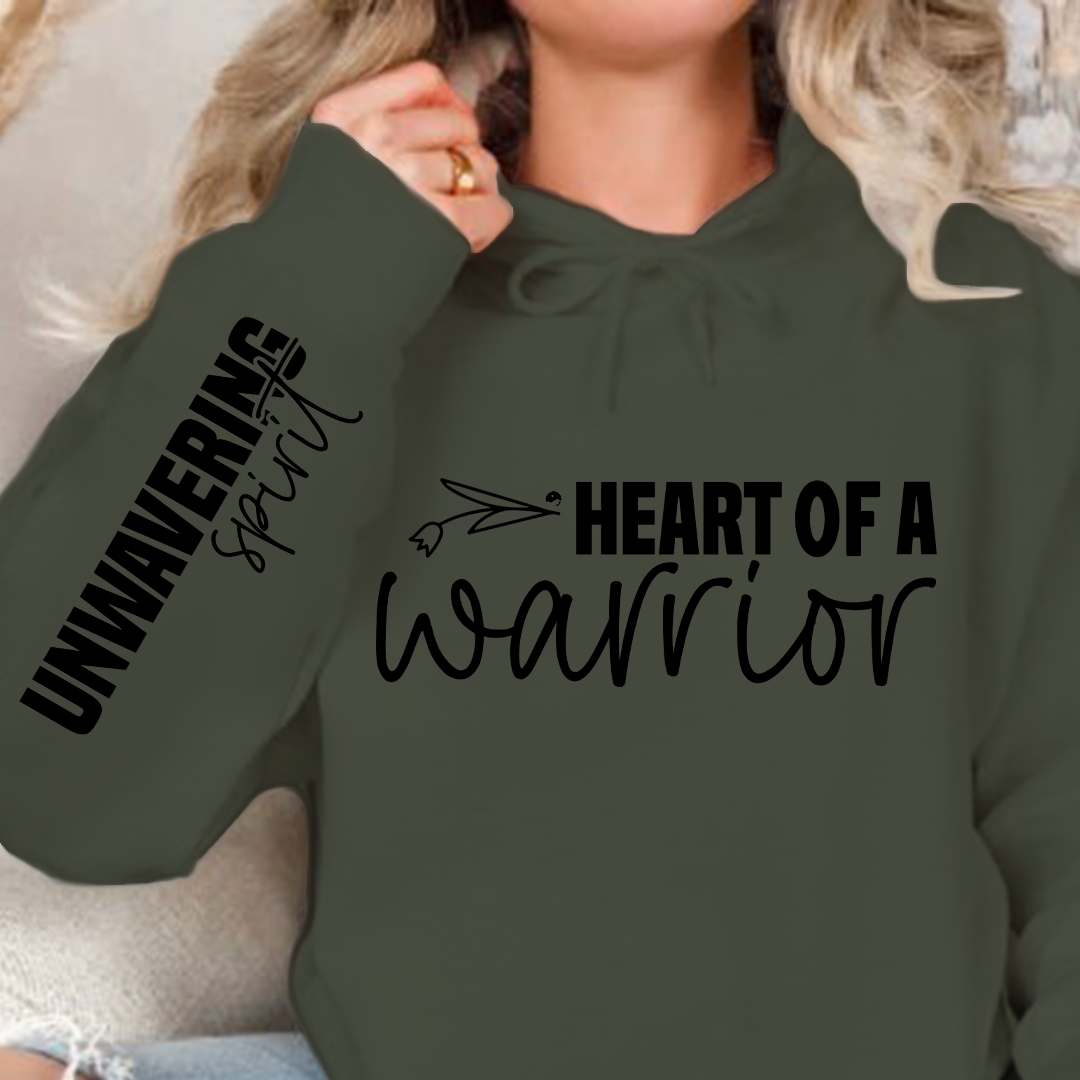 Hoodie Unisex Heart of a warrior