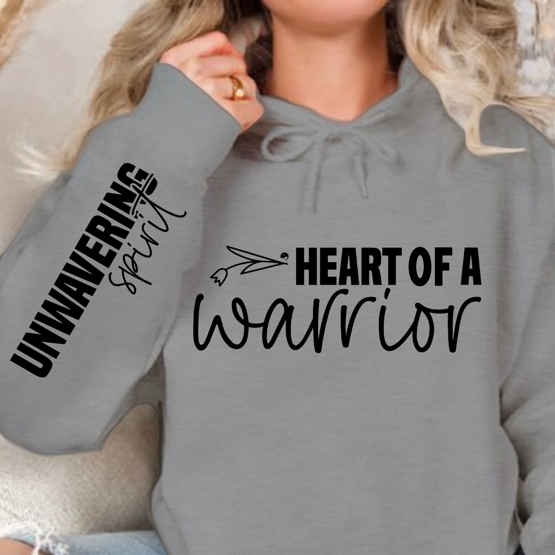 Hoodie Unisex Heart of a warrior