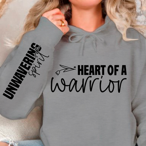 Hoodie Unisex Heart of a warrior