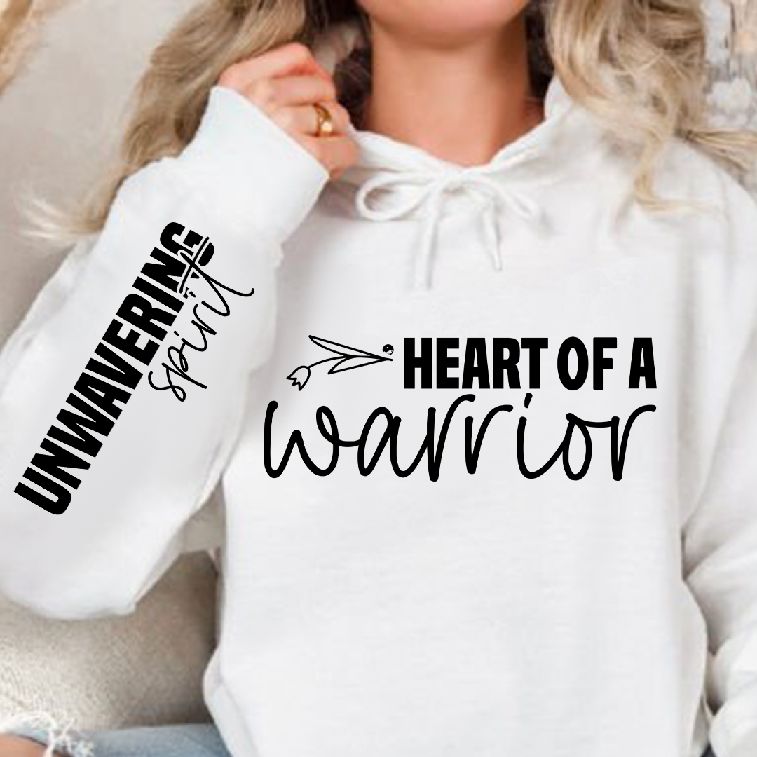 Hoodie Unisex Heart of a warrior