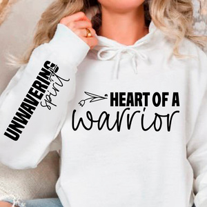 Hoodie Unisex Heart of a warrior