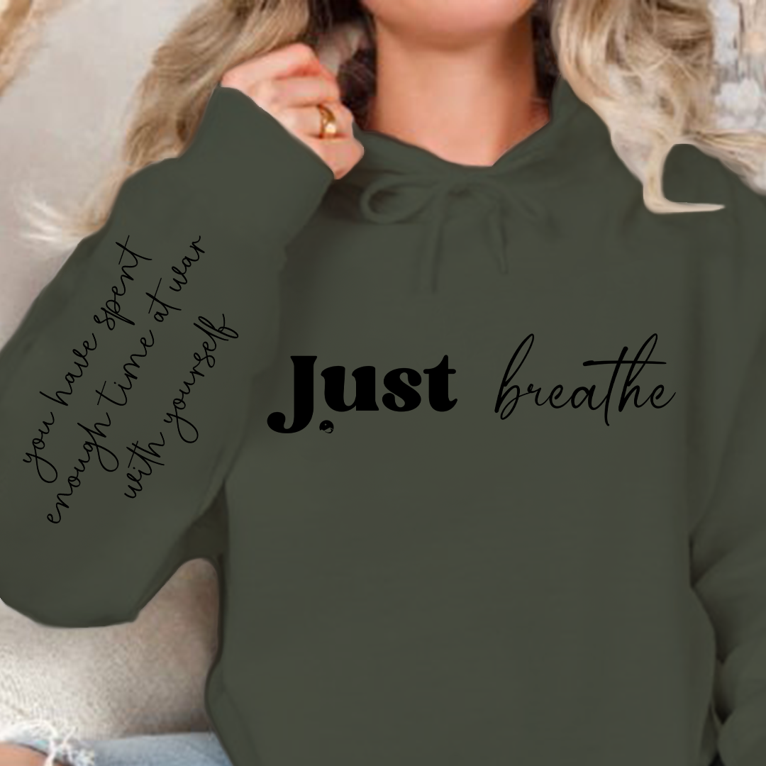 Hoodie Unisex Just Breathe