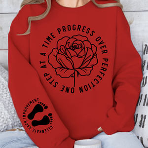 Sweatshirt Unisex One Step At A Time Progress Over Perfection