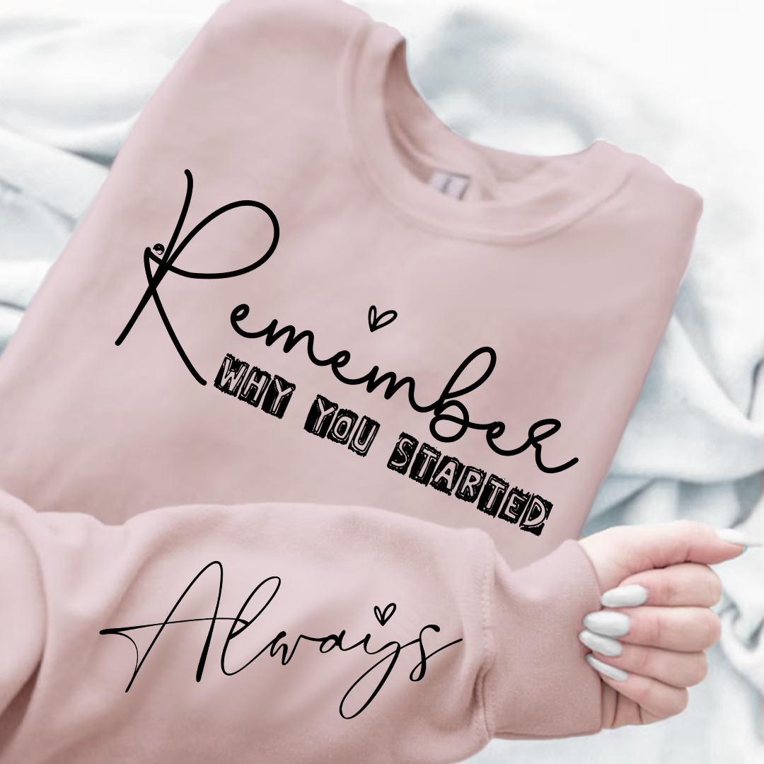 Sweatshirt Unisex Remember Why You Started