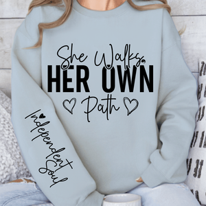 Sweatshirt Unisex She Walks Her Own Path