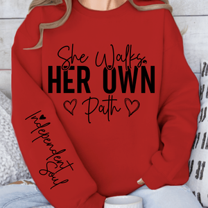 Sweatshirt Unisex She Walks Her Own Path