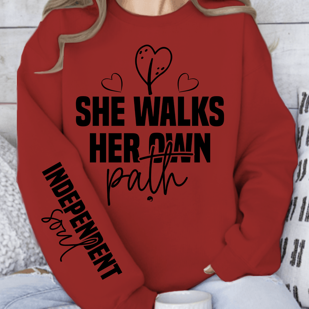 Sweatshirt Unisex She walks her own path