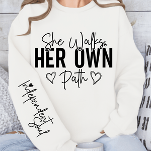 Sweatshirt Unisex She Walks Her Own Path