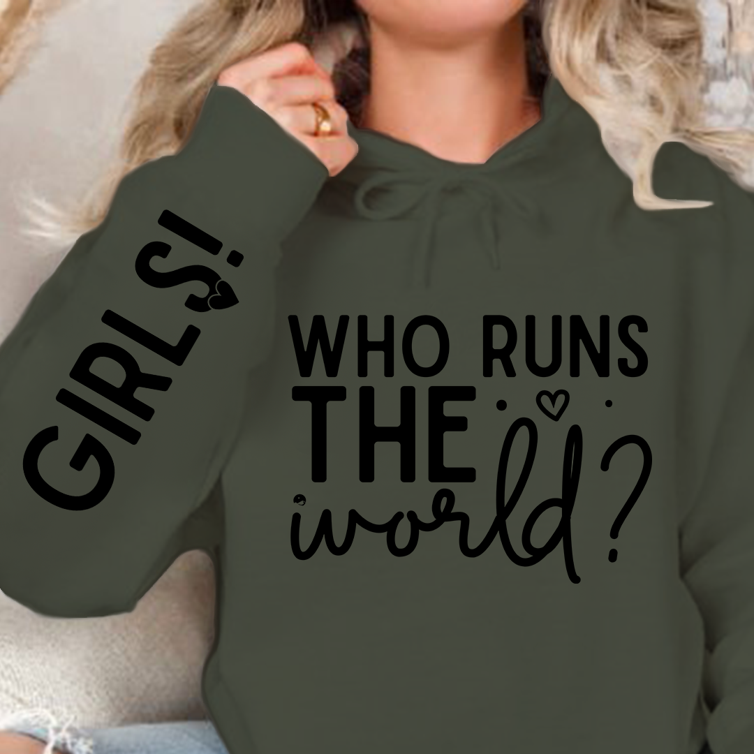Hoodie Unisex Who Runs The World