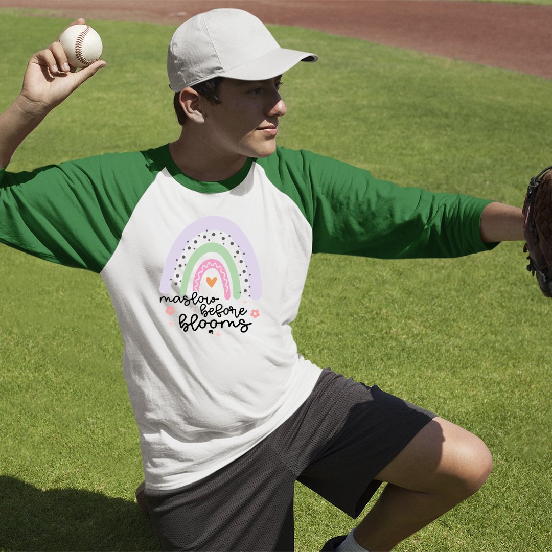Unisex Sleeve Baseball Tee Maslow before blooms