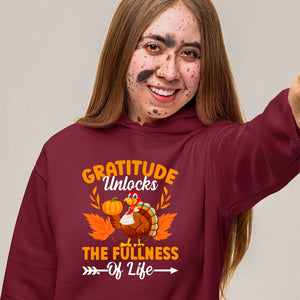 Hoodie Unisex Gratitude Unlocks The Fullness Of Life