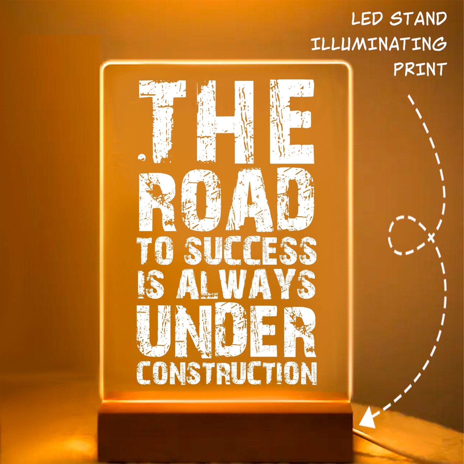 Glass Acrylic The Road To Success Is Always Under Construction