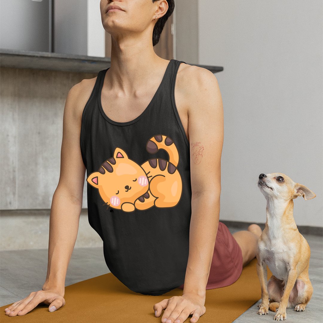 Unisex Jersey Tank Cute Cat