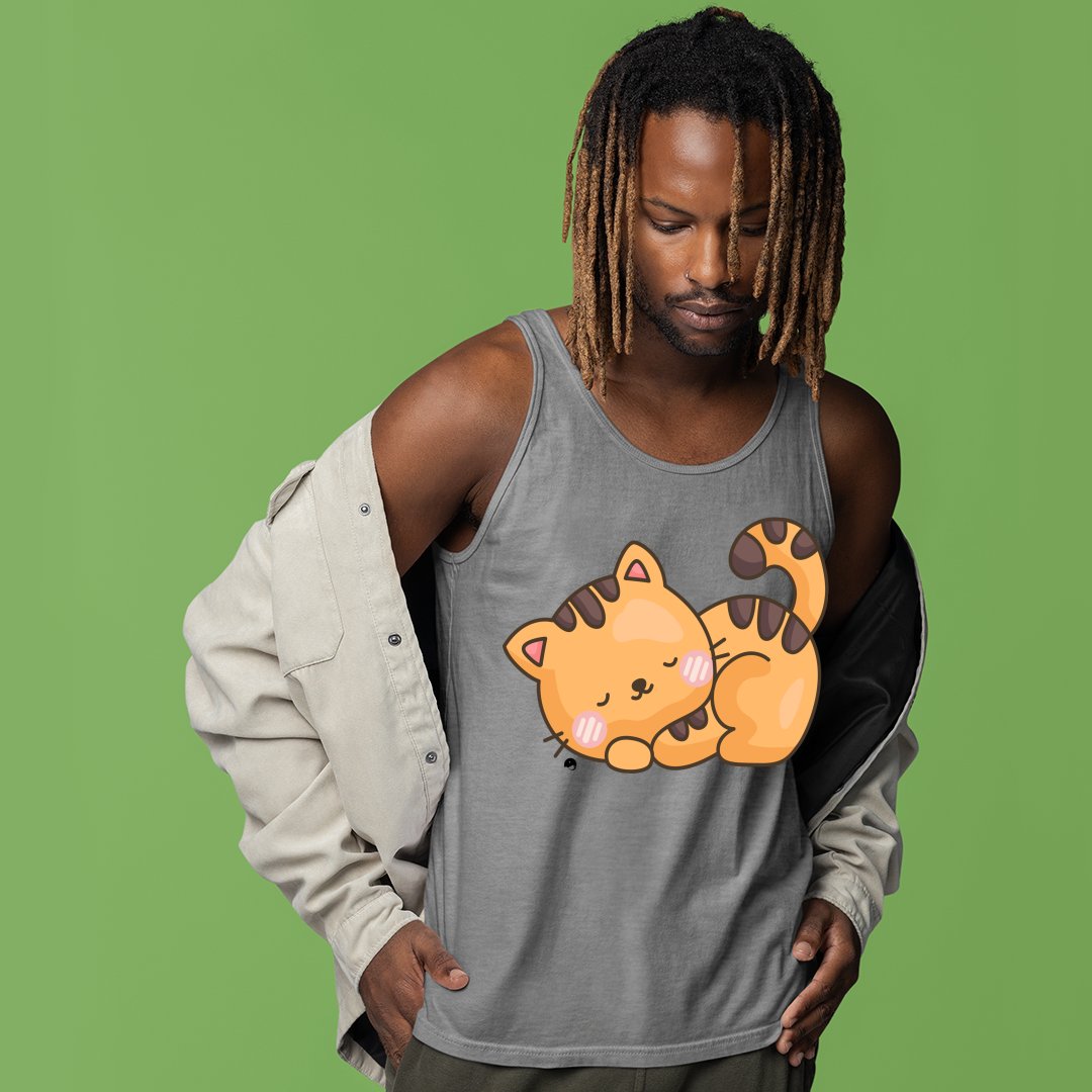 Unisex Jersey Tank Cute Cat