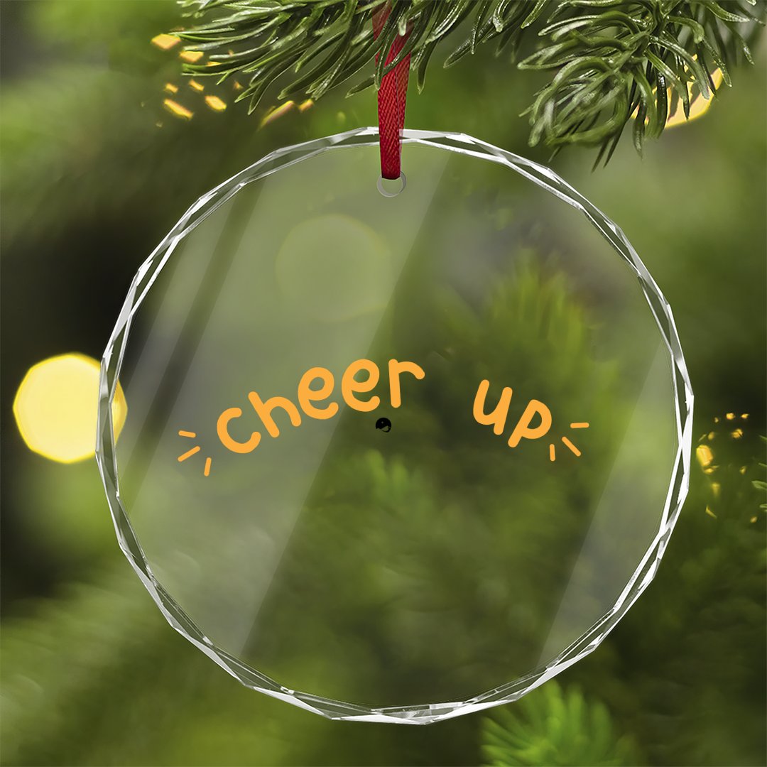 Crystal Glass Ornament Cheer Up