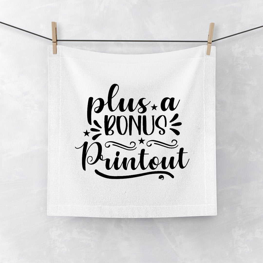 Face Towel Plus A Bonus Printout