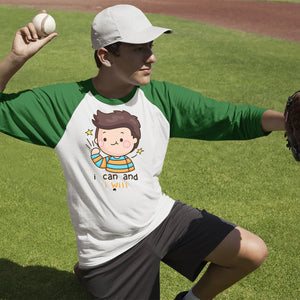 Unisex Sleeve Baseball Tee I Can And I Will