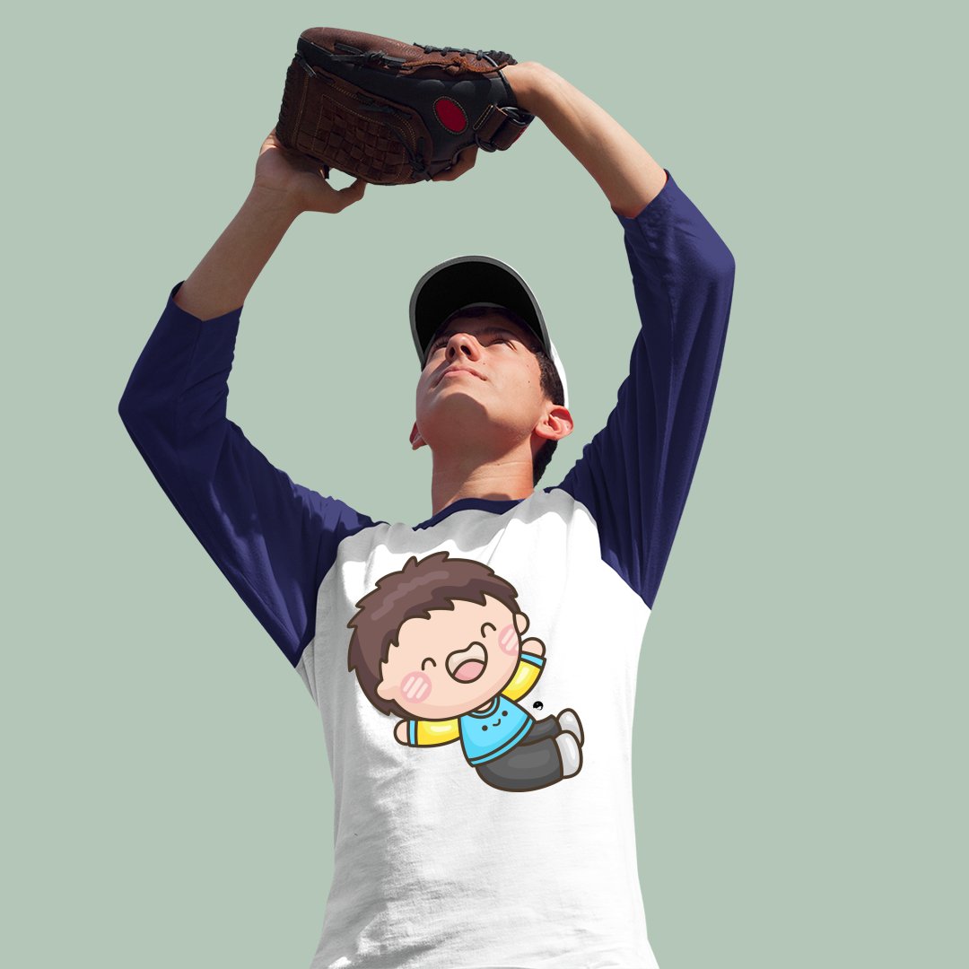 Unisex Sleeve Baseball Tee Laughing