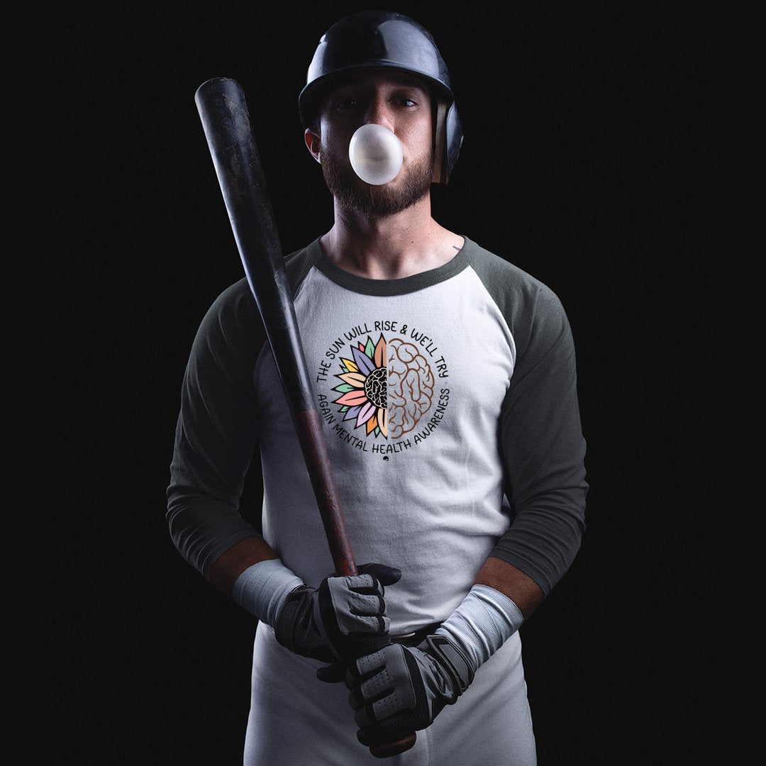 Unisex Sleeve Baseball Tee The Sun Will Rise & We'll Try