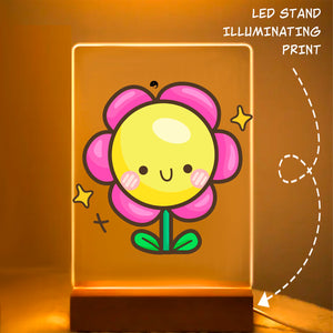 Glass Acrylic Happy Flower