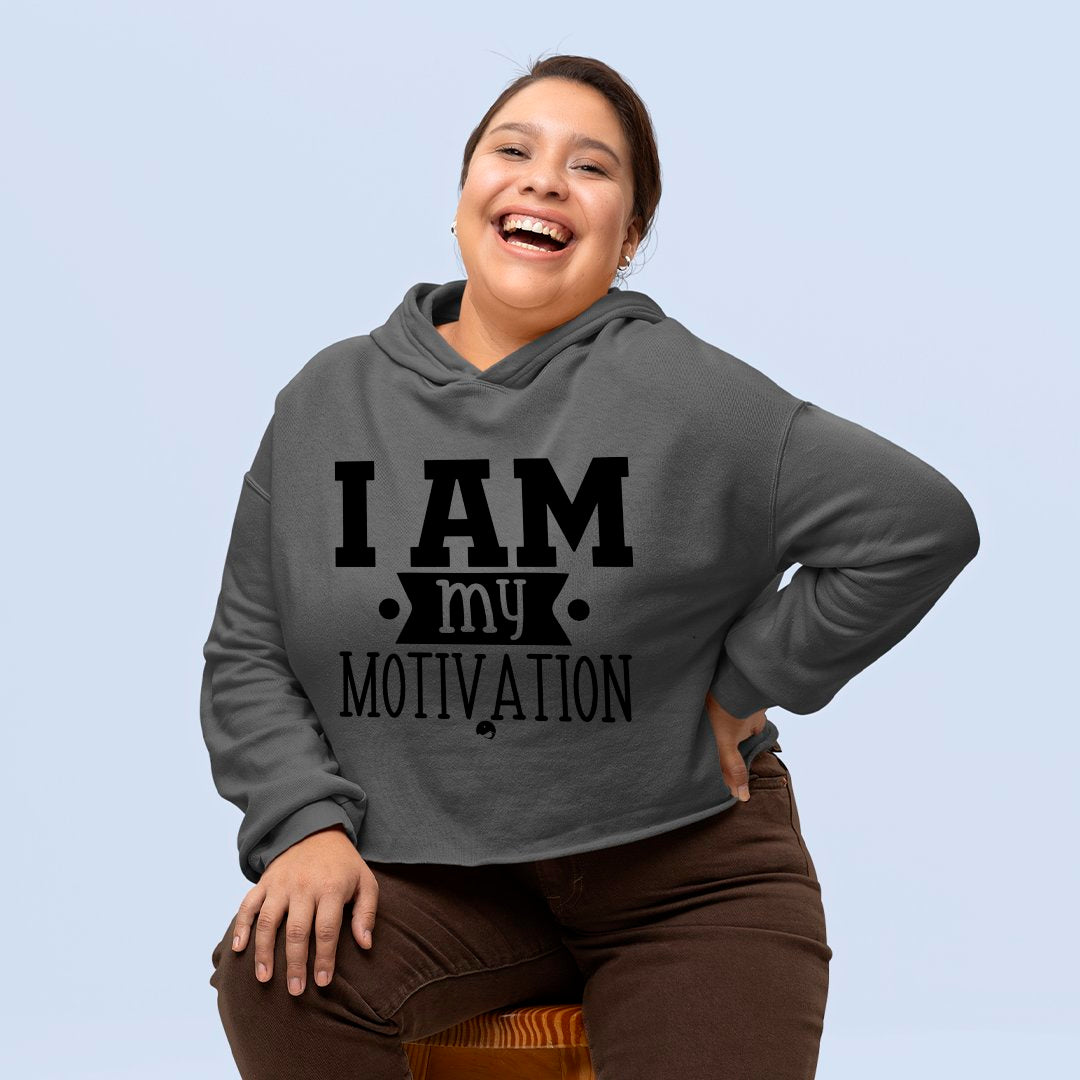 Cropped Hoodie I Am My Motivation