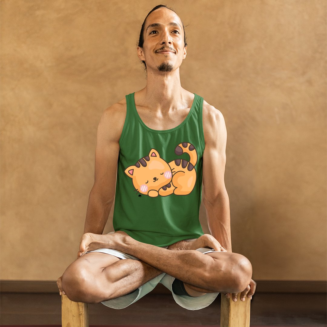 Unisex Jersey Tank Cute Cat