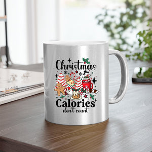 Mug Christmas Calories Don't Count Funny Retro Christmas Coffee