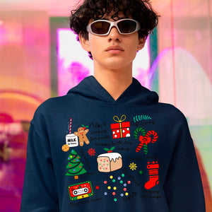 Hoodie Unisex Milk & Cookies For Santa