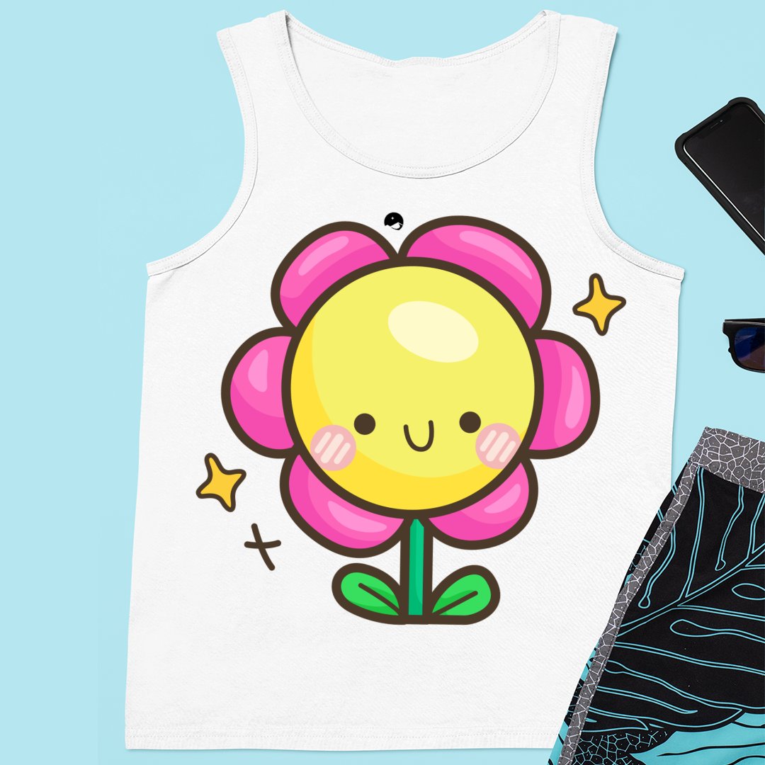 Unisex Jersey Tank Happy Flower