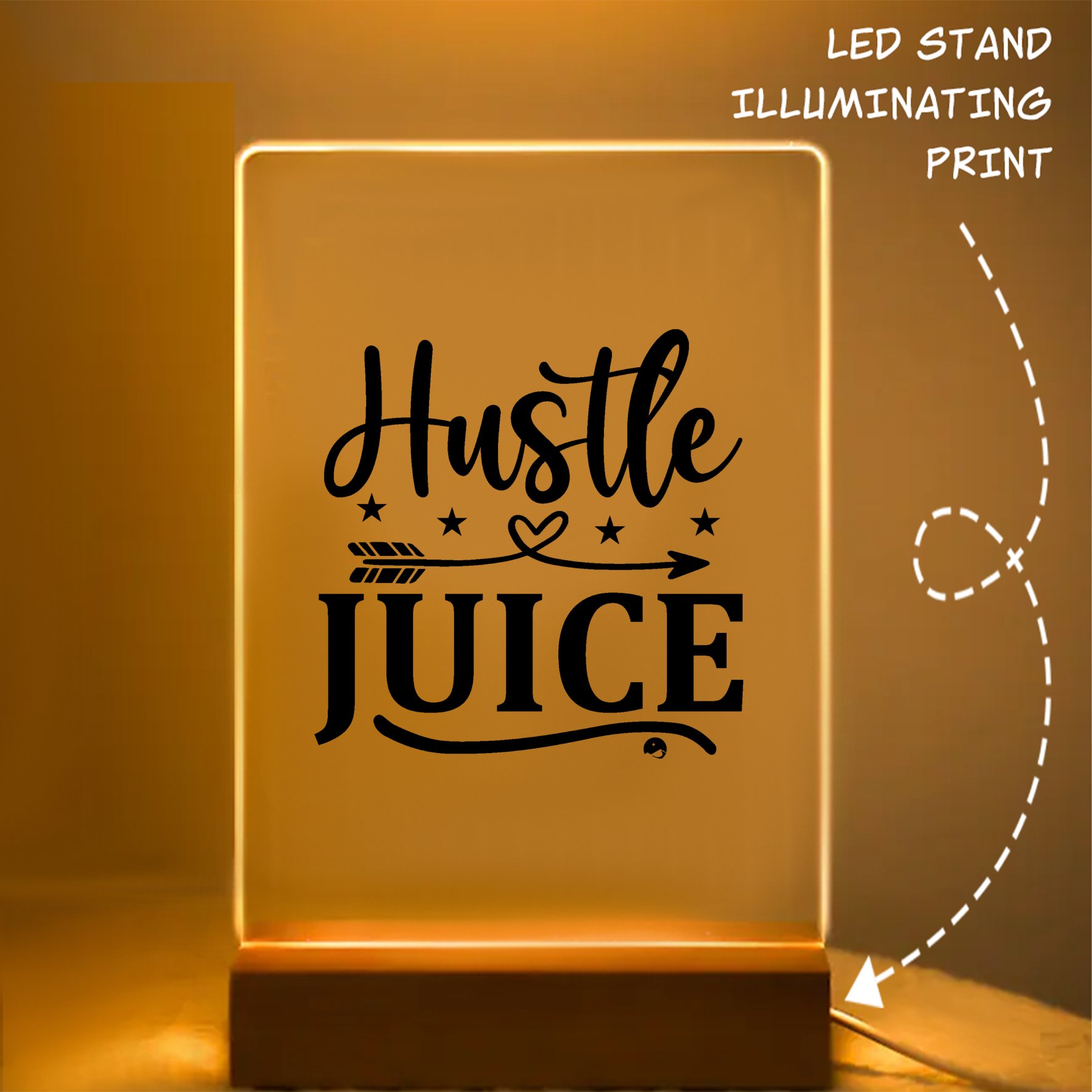 Glass Acrylic Hustle Juice
