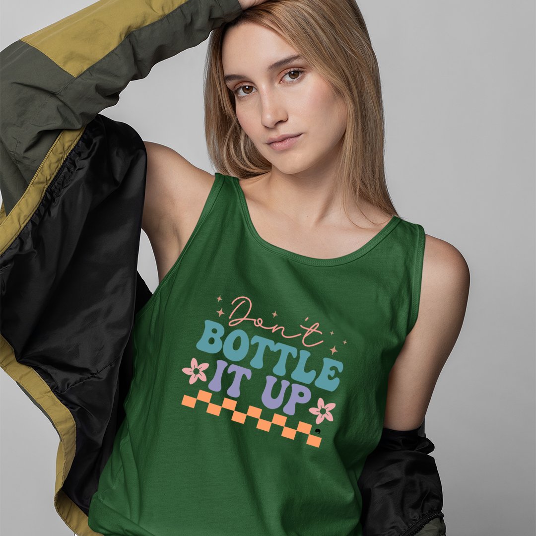 Unisex Jersey Tank Don't Bottle It Up