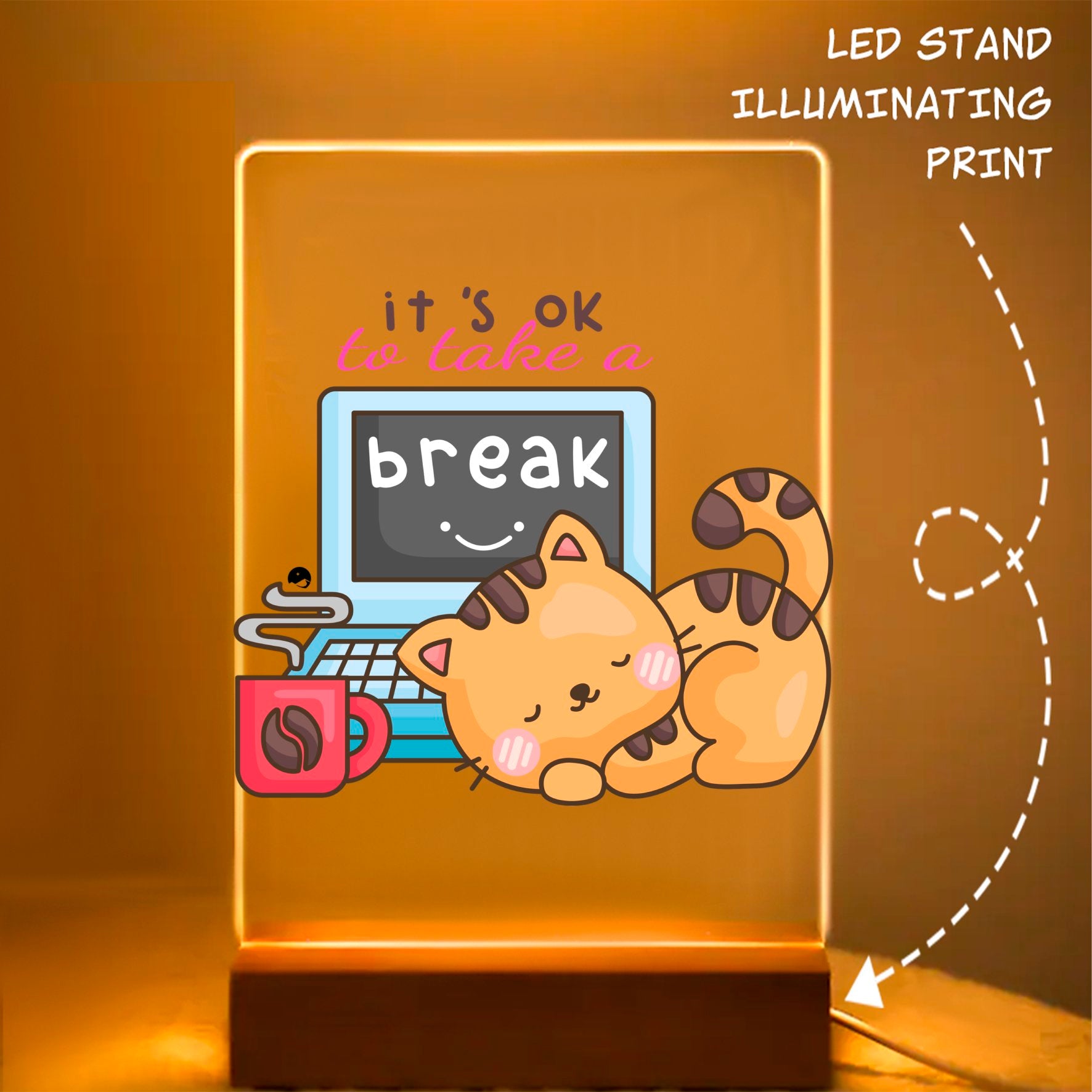 Glass Acrylic It's Ok To Take A Break