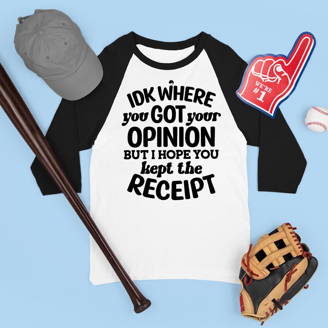 Unisex 3\4 Sleeve Baseball Tee