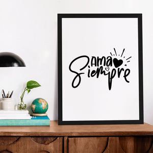 Matte Vertical Posters Ama Siempre