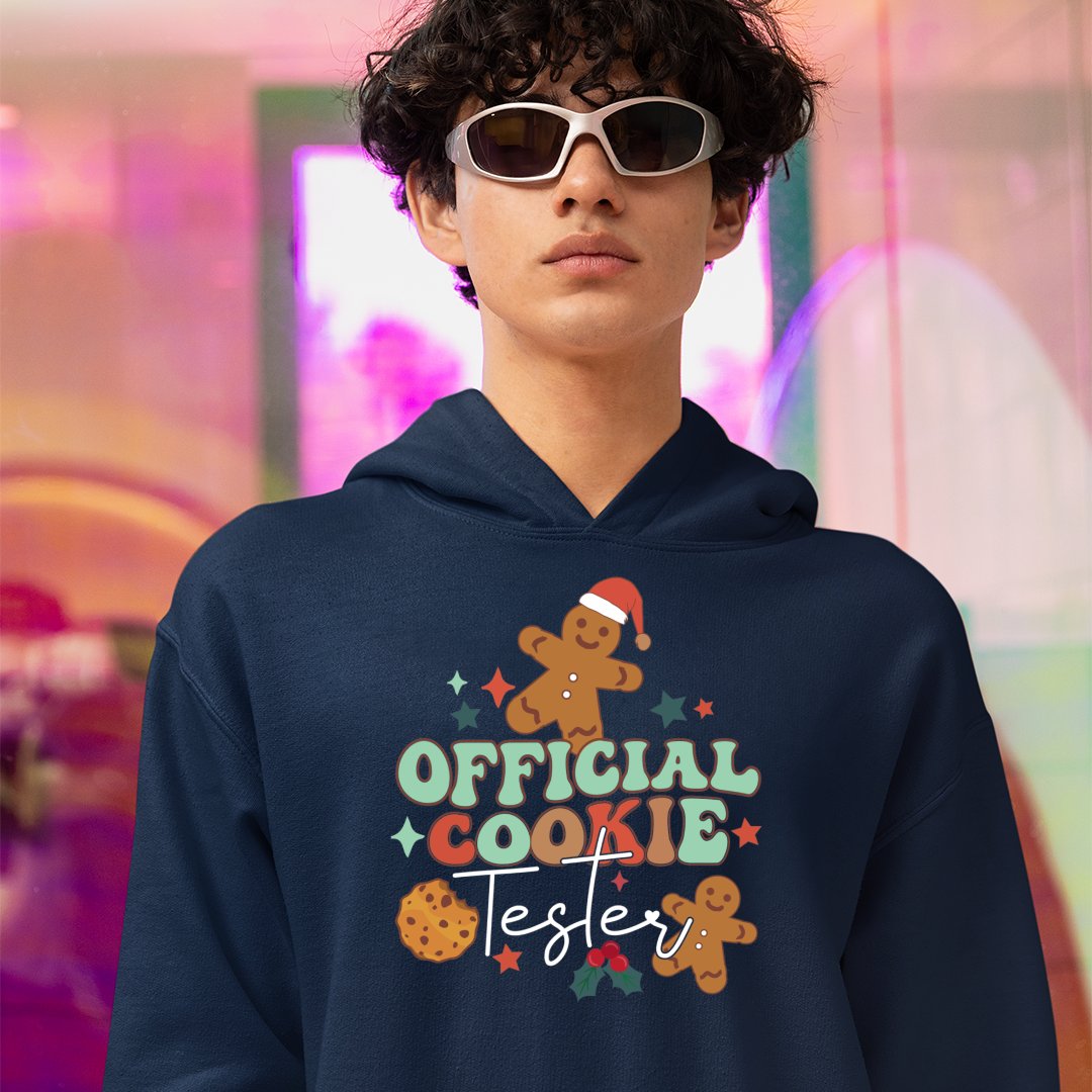 Hoodie Unisex Official Cookie Tester Baker Retro Couple Matching Family Christmas Bake Tester